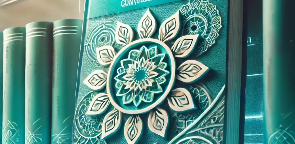 صورة رئيسية لدليل تصريف الأفعال الفارسية، بتصميم سينمائي وفانتازي يغلب عليه اللون الفيروزي الزاهي. الخلفية تحتوي على زخارف فارسية تقليدية بشكل خافت، مما يضفي جواً تعليمياً وملهماً مناسباً لمركز علمي إسلامي.